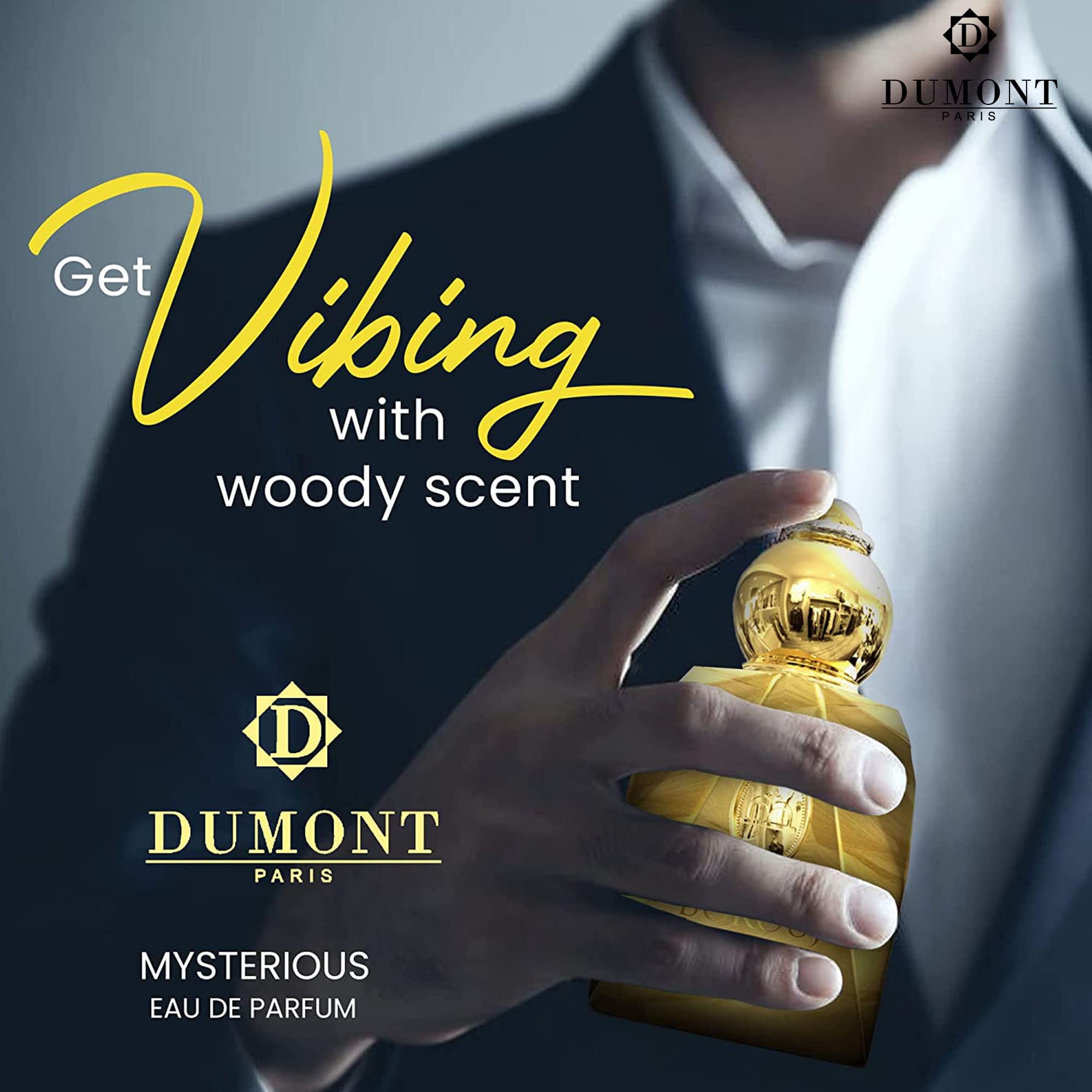 Dumont BOROUJ Mysterious - 85 ml - Alternative to Body Spray for Women & Men - Unisex Fragrances - More Concentrated Replacement for Cologne - Musk with Aromatic Floral & Amber Notes