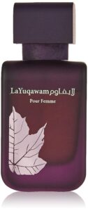 la yuqawam edp for women - 75ml eau de parfum | sensuous oud notes with floral, sweet, tangy and citrus | signature arabian perfumery by rasasi perfumes