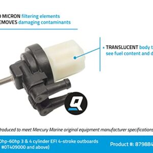 Quicksilver by Mercury Marine 879884T Cartridge Type Fuel Filter Assembly for Mercury and Mariner Outboards