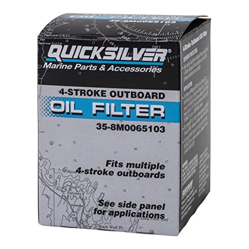 Quicksilver 8M0065103 Oil Filter for Mercury and Mariner 4-Stroke Outboards 25-115 Hp