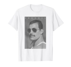 freddie mercury official b&w shades photo t-shirt