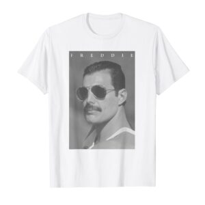 Freddie Mercury Official B&W Shades Photo T-Shirt