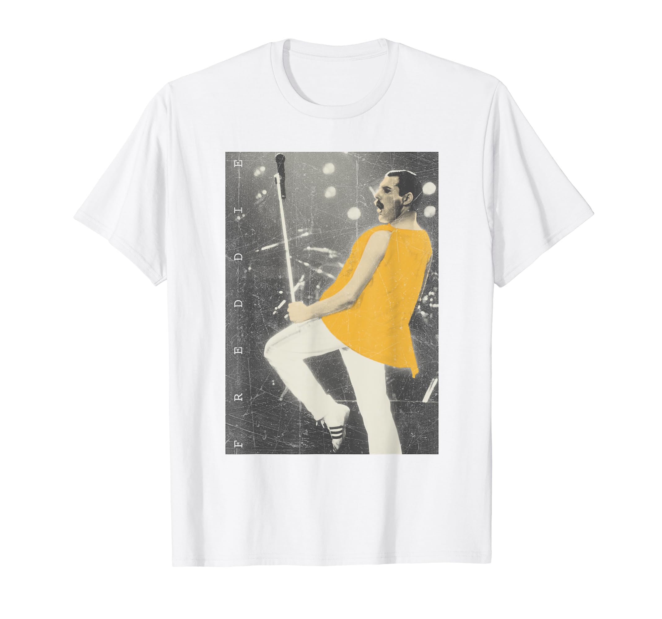 Freddie Mercury Official Live Pose Yellow Icon T-Shirt