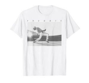 freddie mercury official howl stage icon b&w photo t-shirt