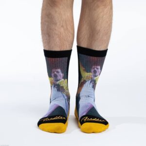 Good Luck Sock Men's Freddie Mercury, Wembley Socks, Adult, Shoe Size 8-13