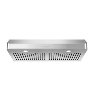 EVERKITCH Range Hood 30inch Under Cabinet, Stainless Steel Kitchen Stove Vent Hood, with Permanent stainless steel Filters