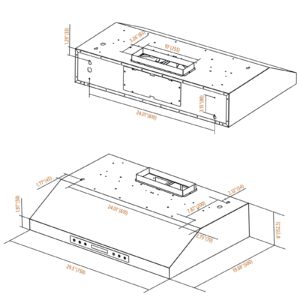 30 Inch Under Cabinet Range Hood with 900-CFM, 4 Speed Gesture Sensing&Touch Control Panel, Stainless Steel Kitchen Vent