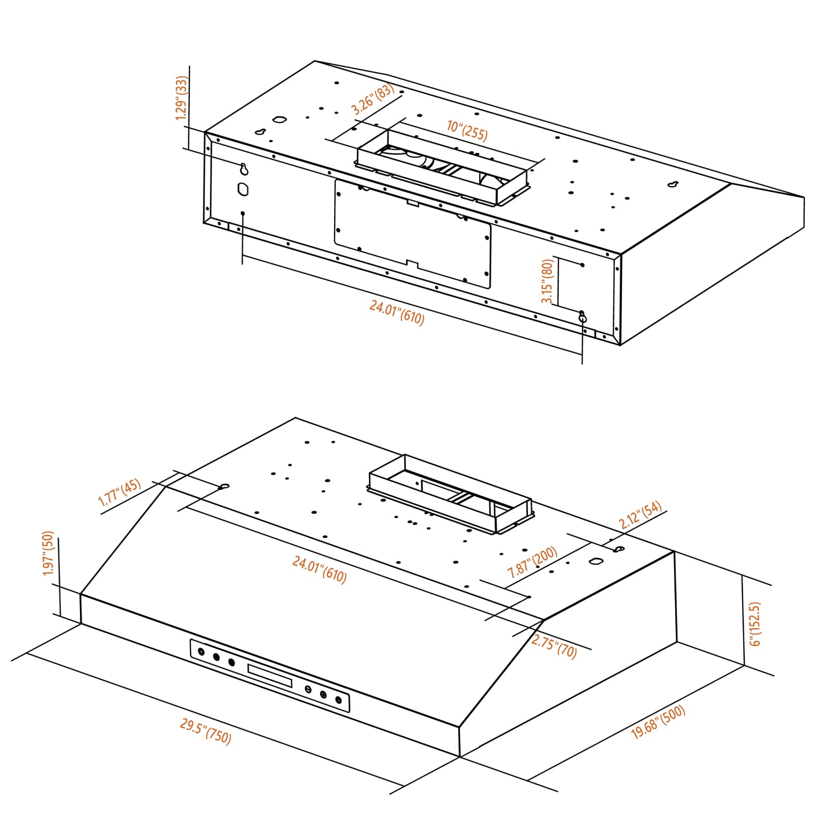 30 Inch Under Cabinet Range Hood with 900-CFM, 4 Speed Gesture Sensing&Touch Control Panel, Stainless Steel Kitchen Vent