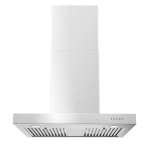 joeaonz wall mount range hood 30 inch 900cfm vent hood t shape with stainless steel stove hood split type permanent grease baffle filter, chimney style kitchen exhaust fan, ductless convertible