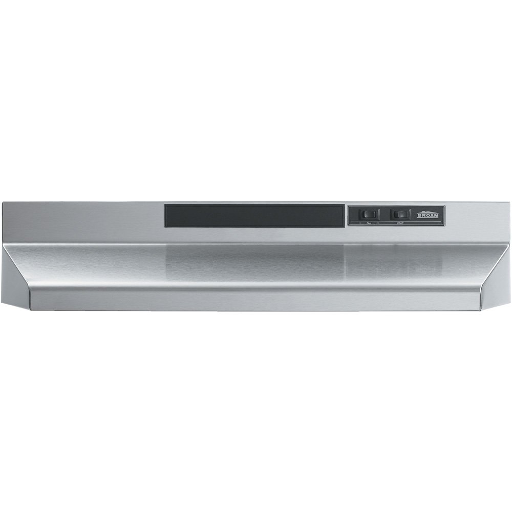 Broan 433004 ADA Capable 4-Way Convertible Under-Cabinet Range Hood, 30-Inch, Stainless Steel