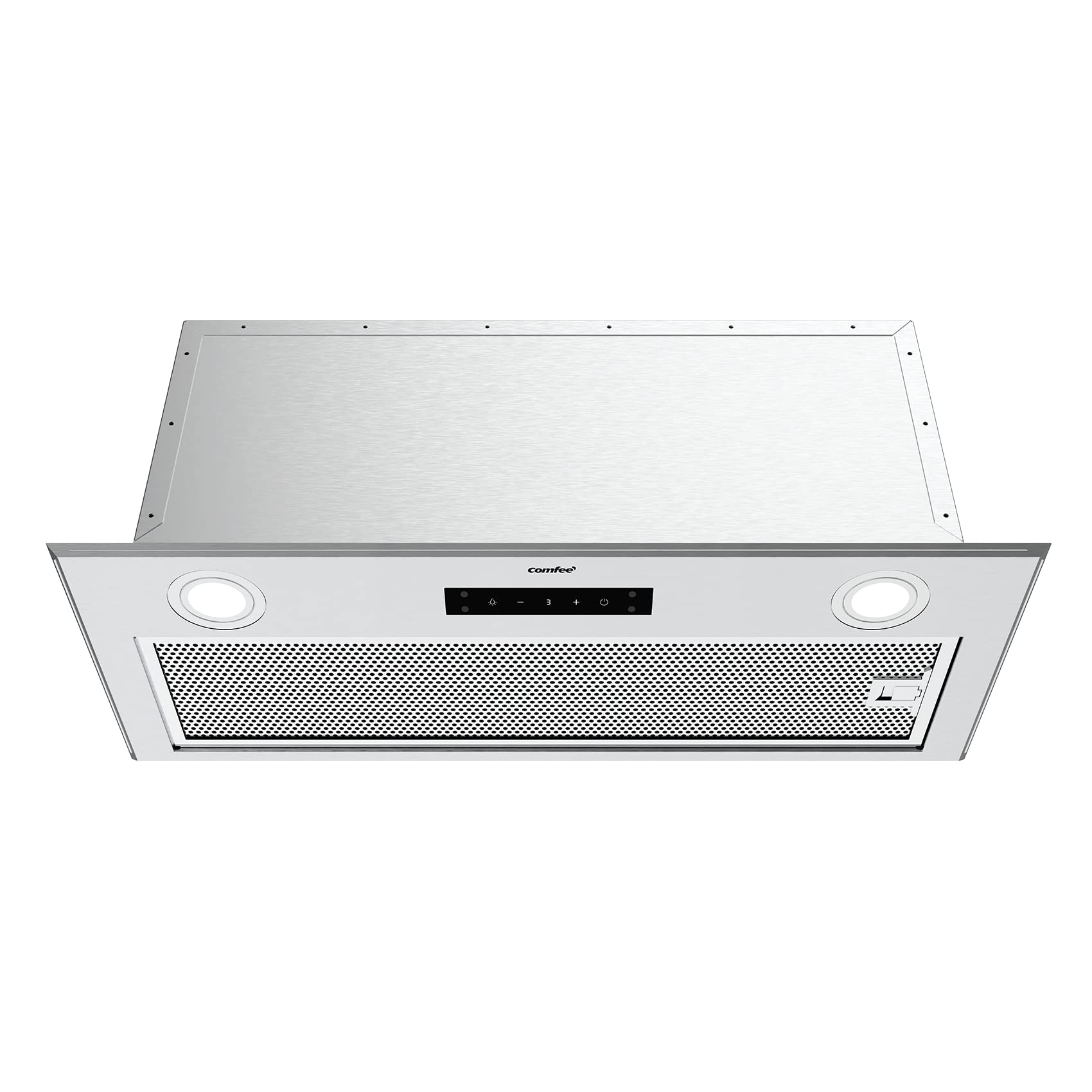 Comfee' Range Hood 27 inch, Built-in/Insert Vent Hood 450 CFM, 3 Speed Gesture Sensing & Touch Control Panel Stainless Steel Kitchen Stove Hood, Ducted/Ductless Convertible Duct