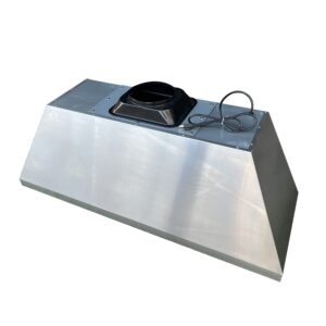 CHETTO Range Hood 54 Inch Ultra Quiet, Powerful Suction 304 Stainless Steel Ducted Kitchen Vent Hood with 4-Speeds, Dishwasher Safe Baffle Fillters, 8" Top Vent (54 inch, Stainless steel)