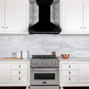 ZLINE 36 in. Wooden Wall Mount Range Hood in Black - Includes Motor (KPCC-36)