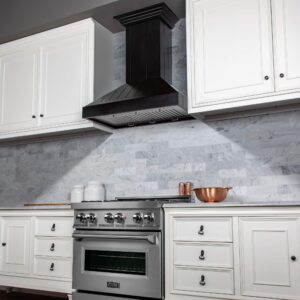 ZLINE 36 in. Wooden Wall Mount Range Hood in Black - Includes Motor (KPCC-36)