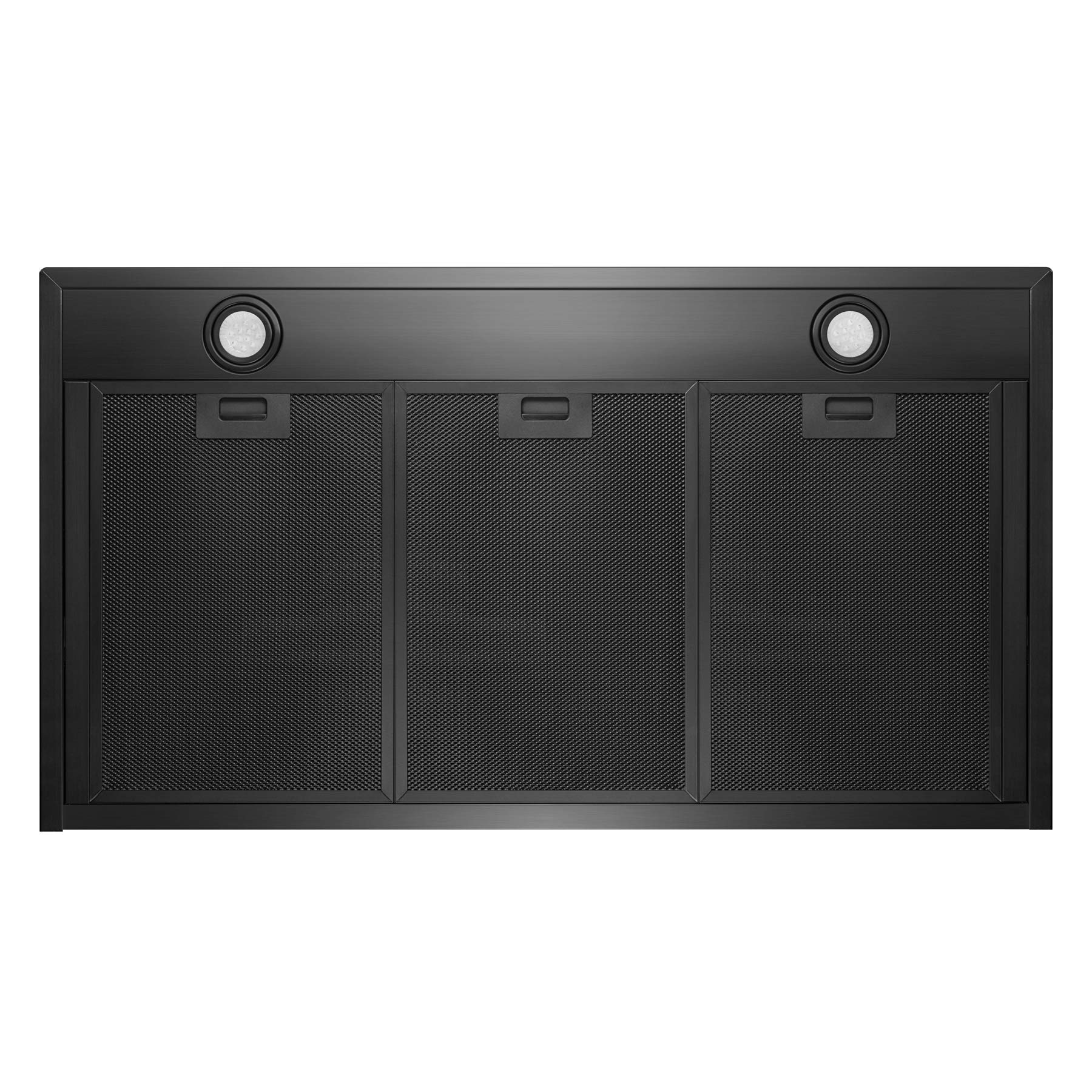 AKDY 36 in. 343 CFM Convertible T-Shape Wall Mount Black Stainless Steel Kitchen Range Hood with Touch Panel and Carbon Filters