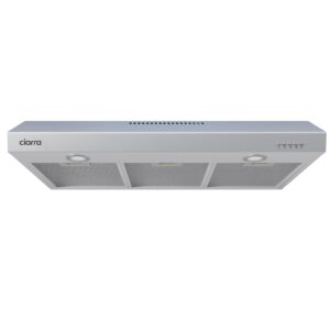 CIARRA Under Cabinet Range Hood 30 inch Ductless Convertible Duct, Stove Vent Hood for Kitchen with 3-Speed Exhaust Fan in Stainless Steel