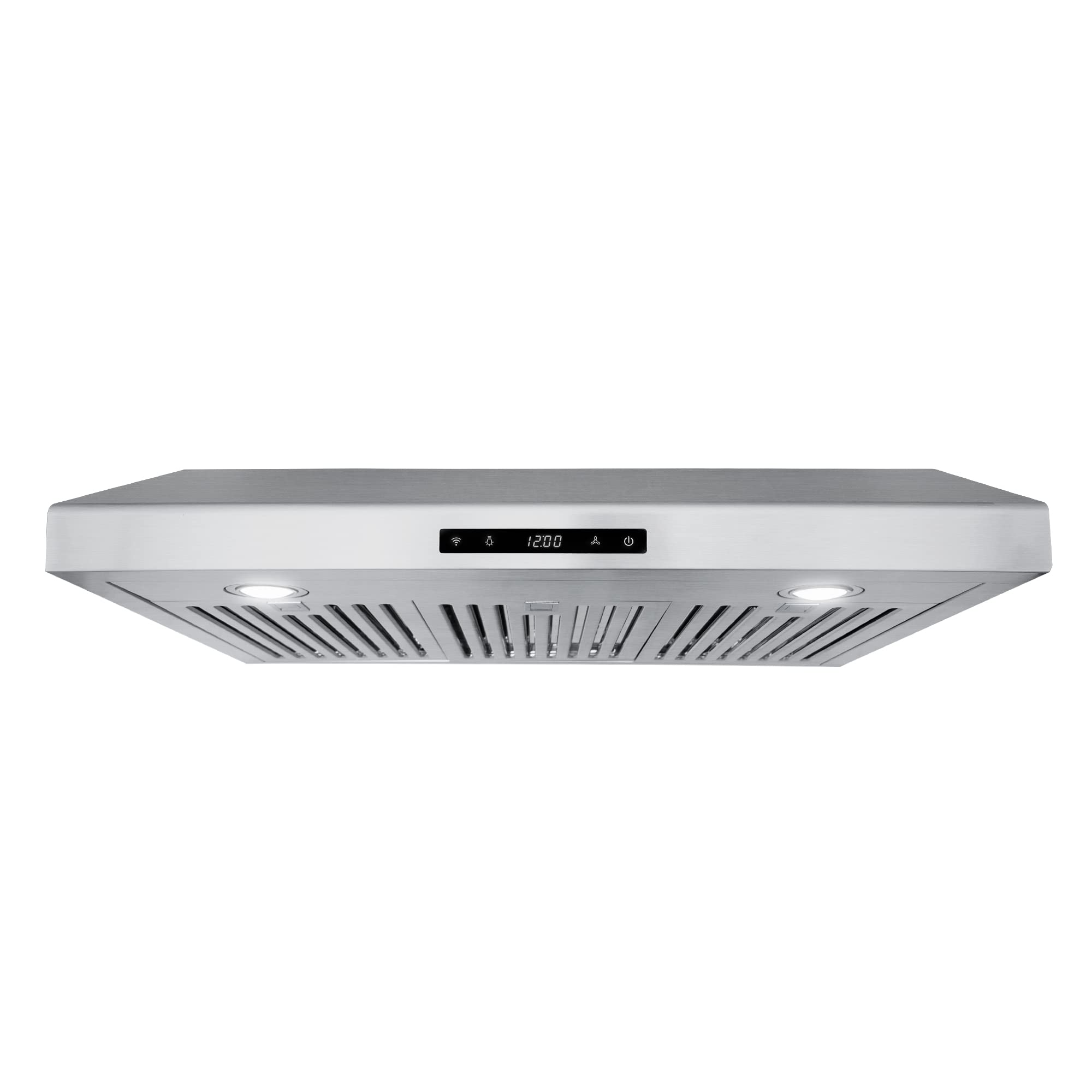 COSMO COS-KS6U30 30 in. Under Cabinet Range Hood with Digital Touch Controls, 3-Speed Fan, LED Lights and Permanent Filters, in Stainless Steel