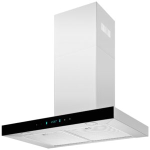 Blue Ocean 30" RHKE3 Stainless Steel Wall Mount Kitchen Range Hood | 760 CFM | LED Lights | PRO PERFORMANCE | LED Touch Panel w/Digital Clock | Ducted/Ductless Convertible Duct