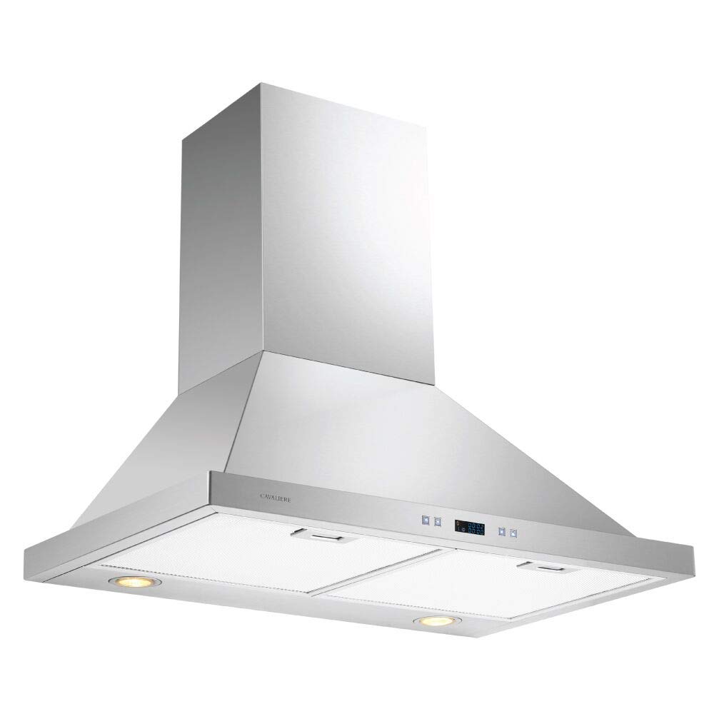 Cavaliere SV218B2-30 inch Wall Mount Range Hood with 462 CFM in Brushed Stainless Steel