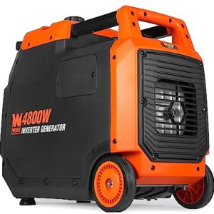 WEN 4800-Watt Portable Inverter Generator, Electric Start, RV-Ready, Quiet and Lightweight with Fuel Shut Off and CO Watchdog (56480iX)