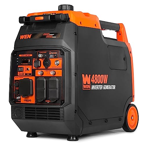 WEN 4800-Watt Portable Inverter Generator, Electric Start, RV-Ready, Quiet and Lightweight with Fuel Shut Off and CO Watchdog (56480iX)