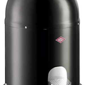 Wesco Single Master - German Designed - Small Step Trash Can, Powder Coated Ssteel, 2.4 Gallon / 9 L, Black