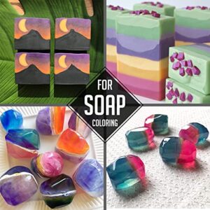 Soap Dye - 24 Color Food Grade Skin Safe Soap Coloring Bath Bomb Color Dye for DIY Soap Making Supplies - Liquid Concentrated Soap Colorant for Bath Bomb Supplies Kit, Handmade Soaps, DIY Craft