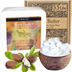 5.5 lbs - shea butter soap base melt & pour soap base | melt & pour supplies kit sls/sles & peg free | best natural organic vegan vegetable ingredients | 100% natural & soft bulk for adult soap maker