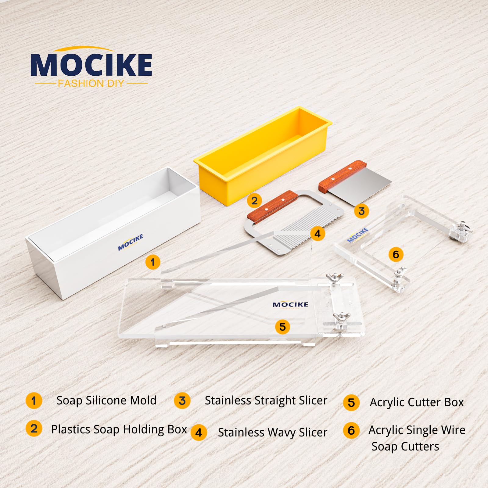 MOCIKE Premium Acrylic Soap molds Making Kit - Craft Exquisite DIY Soaps with Precision