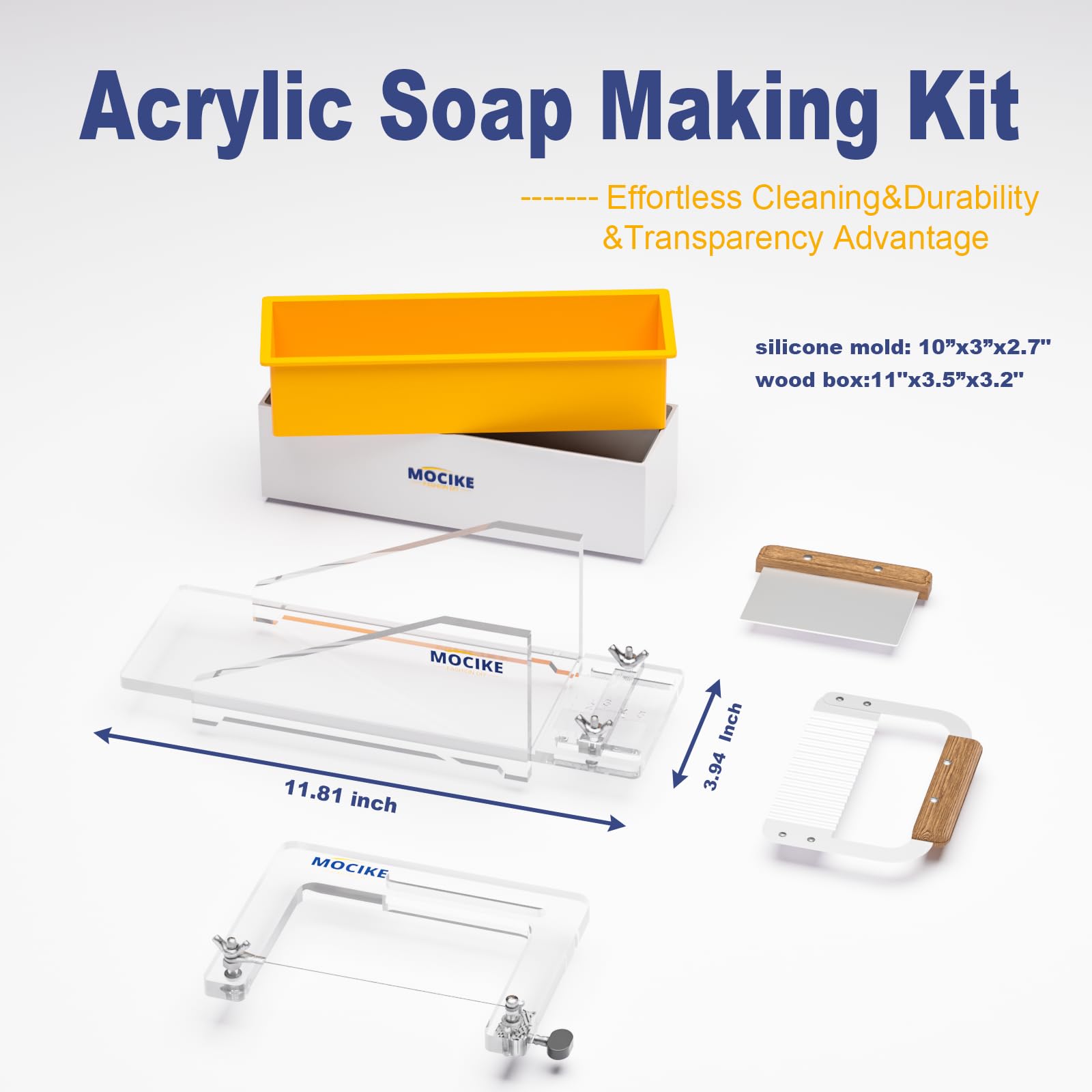 MOCIKE Premium Acrylic Soap molds Making Kit - Craft Exquisite DIY Soaps with Precision