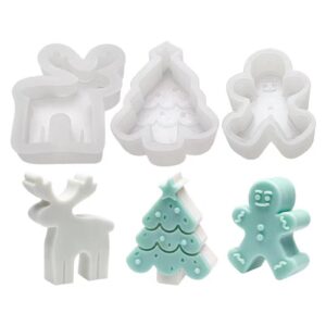 Silicone Soap Molds Christmas Themed Resin Casting Silicone Craft Mould for Candle Making Ornaments Epoxy Casting Molds