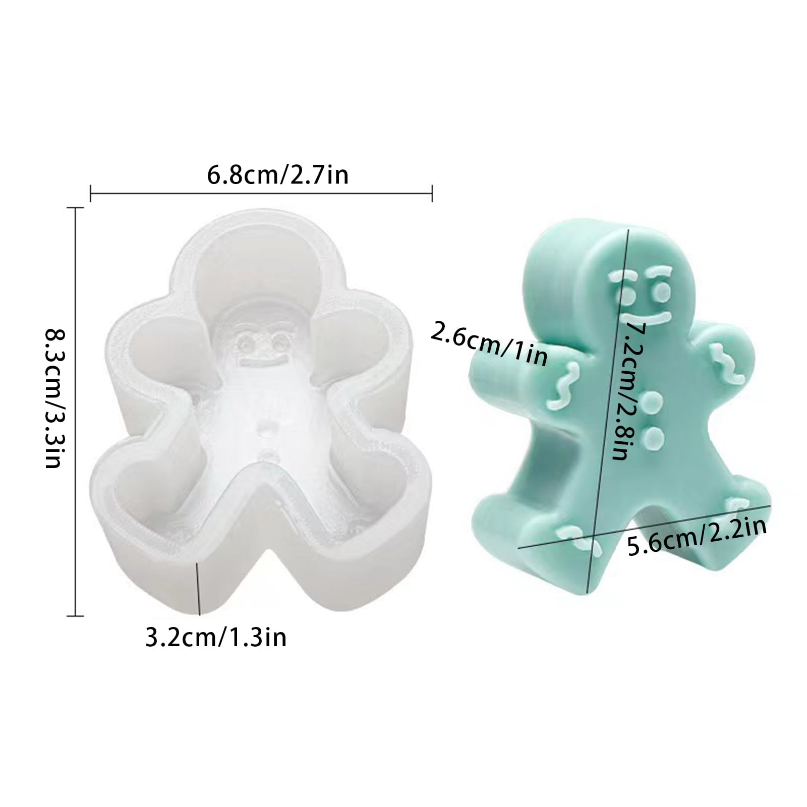 Silicone Soap Molds Christmas Themed Resin Casting Silicone Craft Mould for Candle Making Ornaments Epoxy Casting Molds