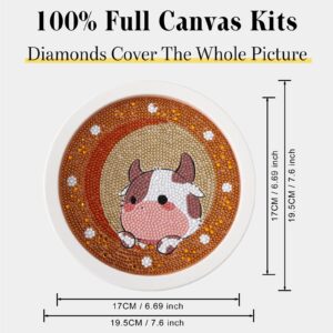 TINMI ARTS Kids' Paint by Number Kits-Ox 5D Diamond Dotz Kits ，Diamond Painting for Kids 6-8, Frame Kit Set for Beginners, Crafts for Kids Age 4-6, 6-8, 8-12