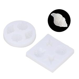 Versatile Silicone Seashell Molds - Mirror Flash & Nonstick DIY Mobile &écor Crafts Kit - Easy Release Seashell Conch Silicone for Art Projects - (5-Pack)-size1