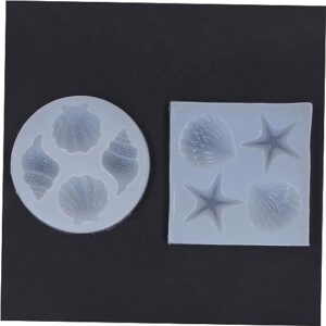 Versatile Silicone Seashell Molds - Mirror Flash & Nonstick DIY Mobile &écor Crafts Kit - Easy Release Seashell Conch Silicone for Art Projects - (5-Pack)-size1