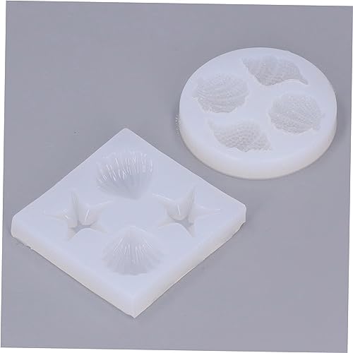 Versatile Silicone Seashell Molds - Mirror Flash & Nonstick DIY Mobile &écor Crafts Kit - Easy Release Seashell Conch Silicone for Art Projects - (5-Pack)-size1