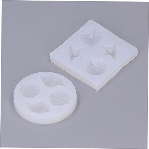 Versatile Silicone Seashell Molds - Mirror Flash & Nonstick DIY Mobile &écor Crafts Kit - Easy Release Seashell Conch Silicone for Art Projects - (5-Pack)-size1