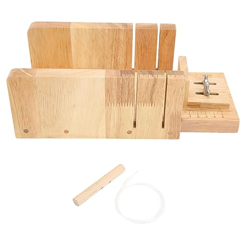 Premium Soap Cutting Tool Set - Accurate Loaf for Soap Making with Wooden Stick and Crystal Line - Complete Soap Trimming Kit and Slicing Accessories