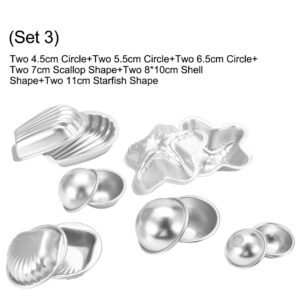 DIY Molds Aluminium, Metal Bath Bomb Molds, DIY Bath Bomb Mold Kit, DIY Bathtub Bomb Molds with Sea Creature Shapes, Soap Molds, Cake Molds, Candle Molds for Fizzy Bombs(3)