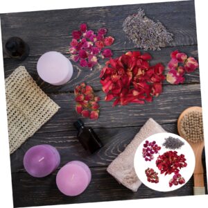 SEWACC 2pcs 5 Dried Flowers Edible Flowers for Drinks Dry Lavender Flowers Rose Petals for Bath Dried Lavender Flower DIY Pressed Flower Pressed Flowers Head DIY Kits Scrapbook Aromatic