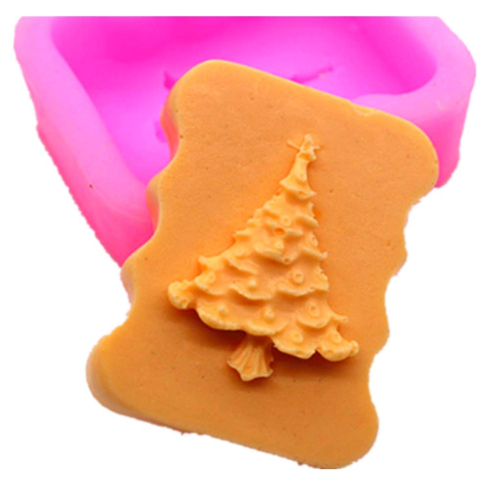 2 Pack Silicone Mold Xmas Sets, Santa Claus and Christmas Tree Shape Craft Art Silicone Soap Mold, Craft Molds DIY Handmade Soap Gifts - Soap Making Supplies by YSCEN