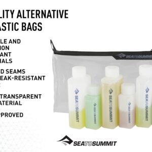 Sea to Summit TravellingLight Clear Zip Pouch with Travel Bottles, TSA Approved Toiletry Kit