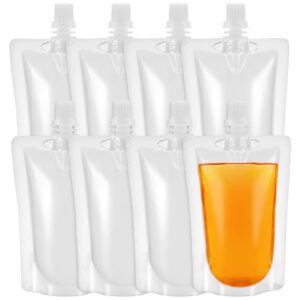 Yardwe Drink Pouches Plastic Flask: 3.5oz/100ml Juice Pouches for Adults, Reusable Drink Bags for Outdoor Travel, 50PCS