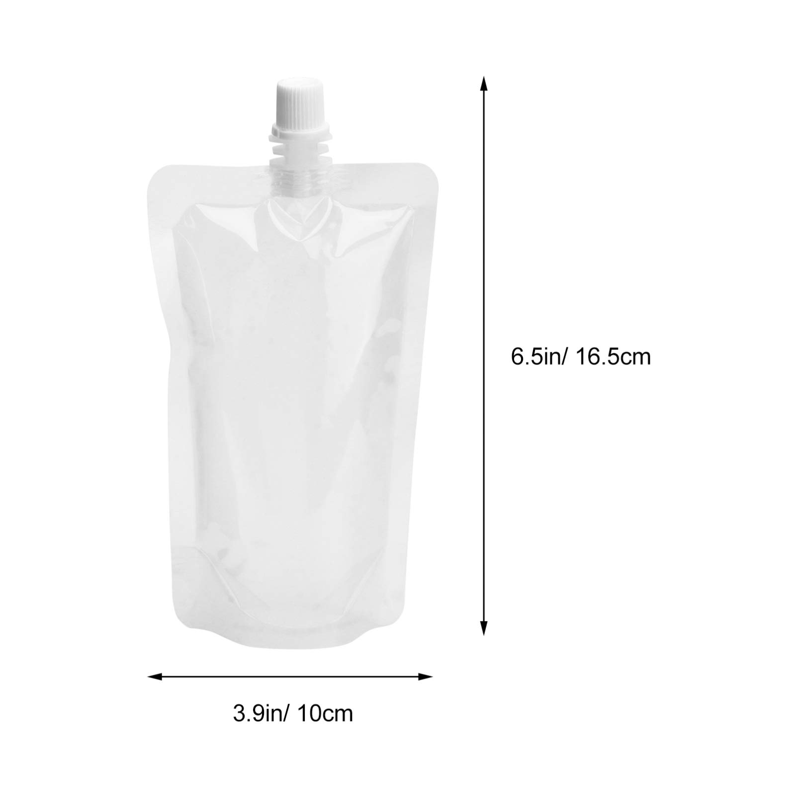 50pcs Plastic Pouch 8.8 Oz Drinks Flasks Disposable Drink Container Take out Beverage Juice Bags Reclosable for Travel Outdoor