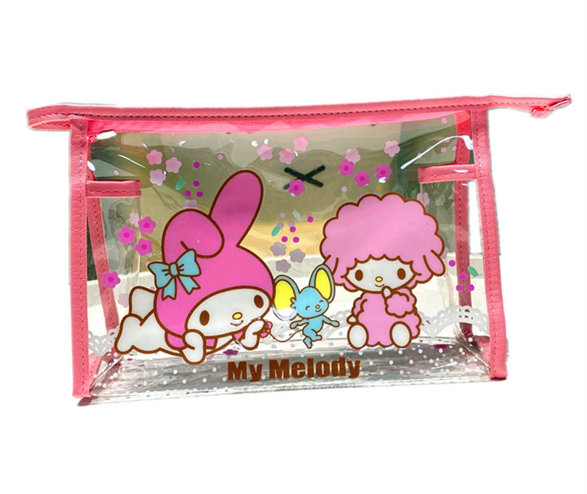 Kerr's Choice Kawaii Toiletry Bag M-elody Cosmetic Bag Kawaii Waterproof Makeup Bag Travel Storage Bag Gift for Girls Women