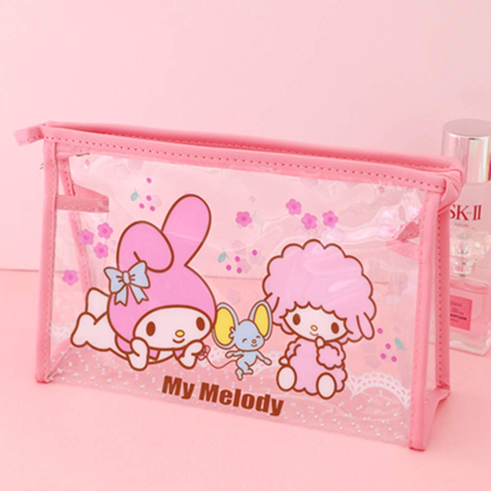 Kerr's Choice Kawaii Toiletry Bag M-elody Cosmetic Bag Kawaii Waterproof Makeup Bag Travel Storage Bag Gift for Girls Women