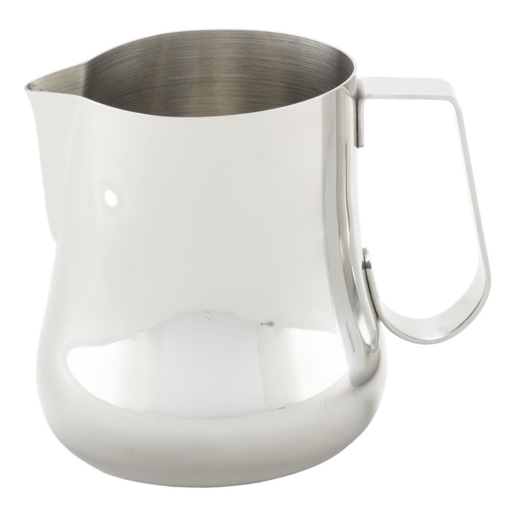 Rattleware Stainless Steel 16 oz Spouted Bell Pitcher - Perfect for Home, Cafe, Restaurant, Hotel, Office - Steaming and Frothing Pitcher Trusted By Most Barista