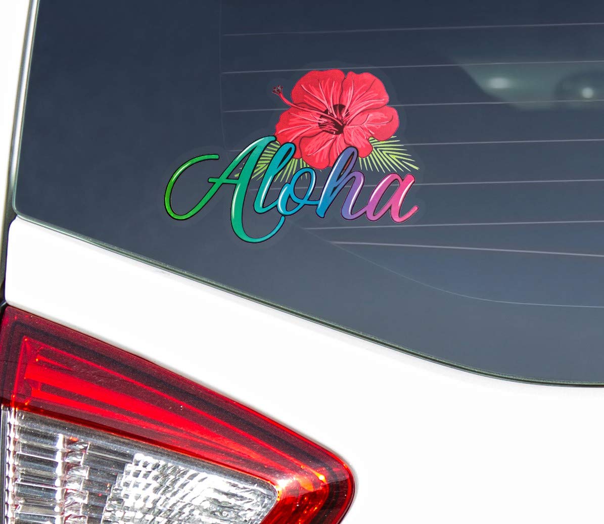 Aloha Designs ALOHA Clear Cosmetic Bag for Women Roomy Makeup Bag Travel Splash-proof Toiletry Bag Accessories Organizer Plus Aloha Gift Kit 1 Aloha Decal, 1 Aloha Magnet & 1 Air Freshener