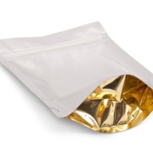 Pacific Bag 425-308GZ Stand-Up Pouch, 8 oz, Clear/Gold Metalized with Zipper (Case of 500)