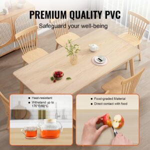 VEVOR Clear Table Cover Protector, 36" x 72" Rectangle Table Cover, 1.5 mm Thick PVC Plastic Tablecloth, Waterproof Desktop Protector for Writing Desk, Coffee Table, Dining Room Table